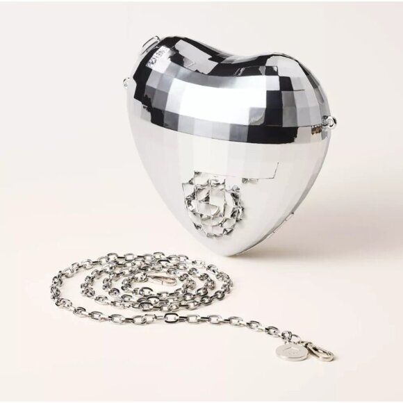 Disco Heart -Shape Crossbody/Shoulder Bag - kate spade new york x Target, Silver - Picture 3 of 11